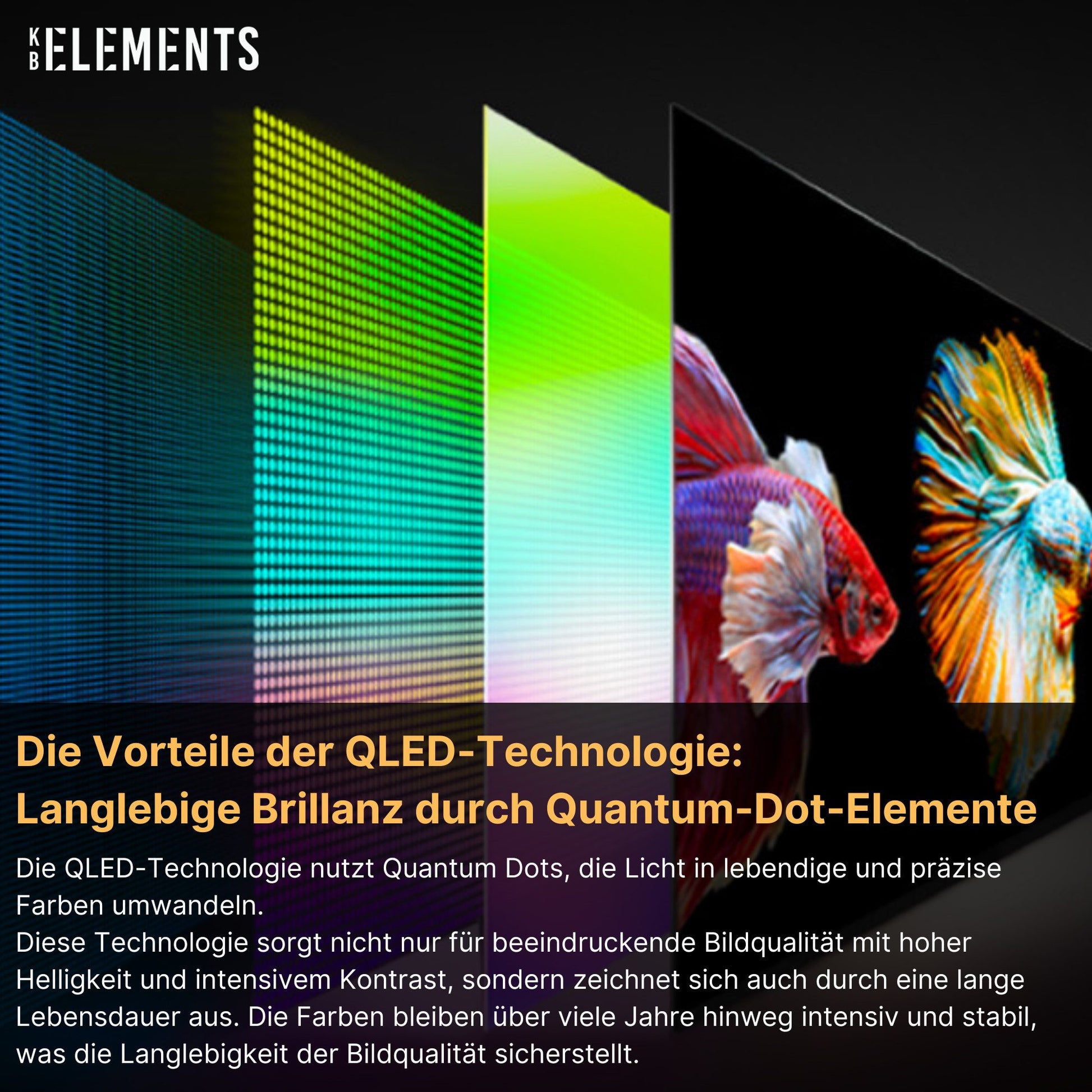 KB Elements QLED-Fernseher Smarrt TV 165,00 cm/65 Zoll  ELT65QL7DE