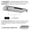Nachlauf Funktion Dunstabzugshaube 90 cm Silber – automatische Abschaltverzögerung KB ELEMENTS