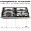 Gusseisen-Topfträger Gaskochfeld ELK60GH2 Edelstahl KB ELEMENTS Herdset