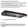 Absaugleistung 650 m³/h Dunstabzugshaube 90 cm – 3 Leistungsstufen starke Küchenluft KB ELEMENTS