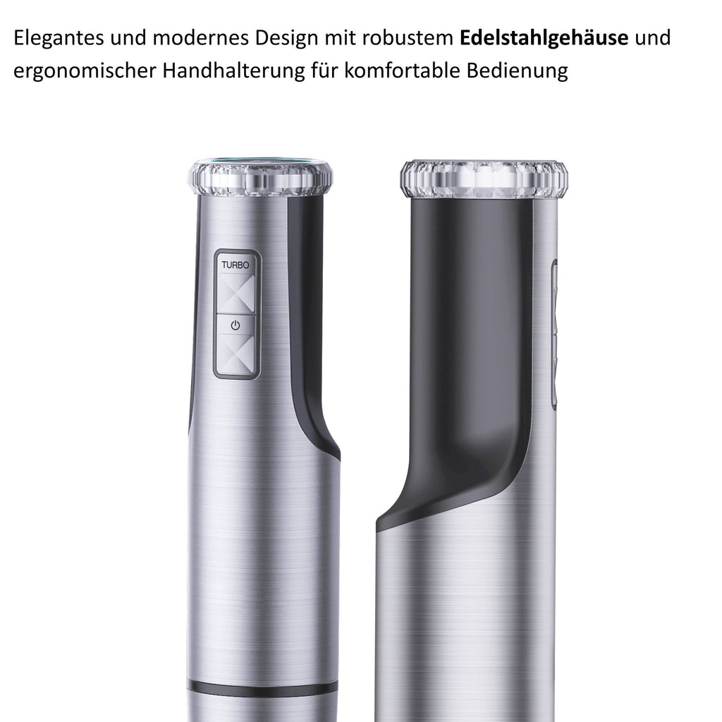 KB ELEMENTS Stabmixer, 800W Vol Kupfer Motor, LED Display, Titan Schneideklinge