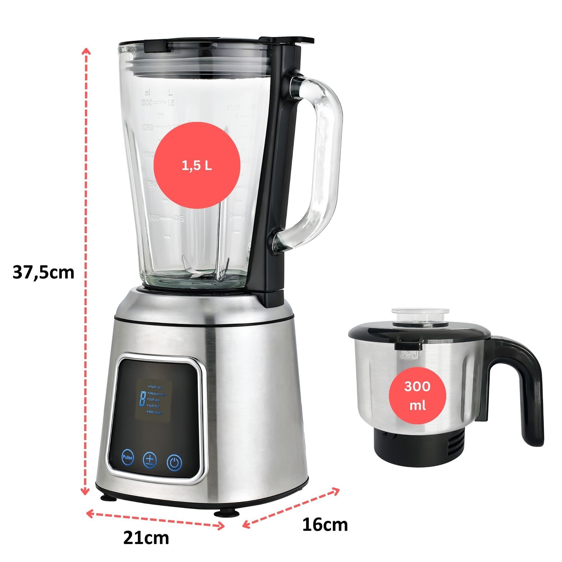 KB ELEMENTS Stand 2 in 1 Mixer - 600W Voll Kupfer Motor, Full Touch Display