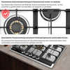 Wok-Dreifachbrenner Gaskochfeld 70 cm Edelstahl – intensive Hitze KB ELEMENTS ELK70GH1