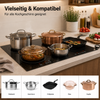 KB ELEMENTS Herdset 2-teilig – Einbaubackofen 60 cm A+ & Glaskeramikkochfeld 77 cm | 5 Zonen, Dual-Zone, Schwarz