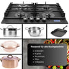 Wok-Dreifachbrenner Gaskochfeld 60 cm – KB ELEMENTS Herdset ELK60GH1