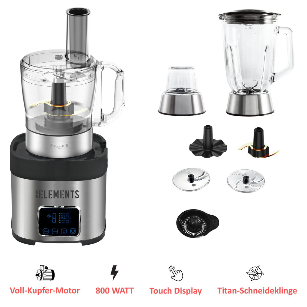 Multifunktionale Küchenmaschine - 800W Voll Kupfer Motor, Full touch Display