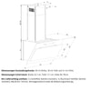 Einbaumaße Wandhaube 60 cm – Maßzeichnung Montage Wandabstand KB ELEMENTS ELK60AB1