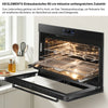 Einbaubackofen ELK90DV1 90 cm Schwarz geöffnet – 125 Liter Garraum Innenraum KB ELEMENTS