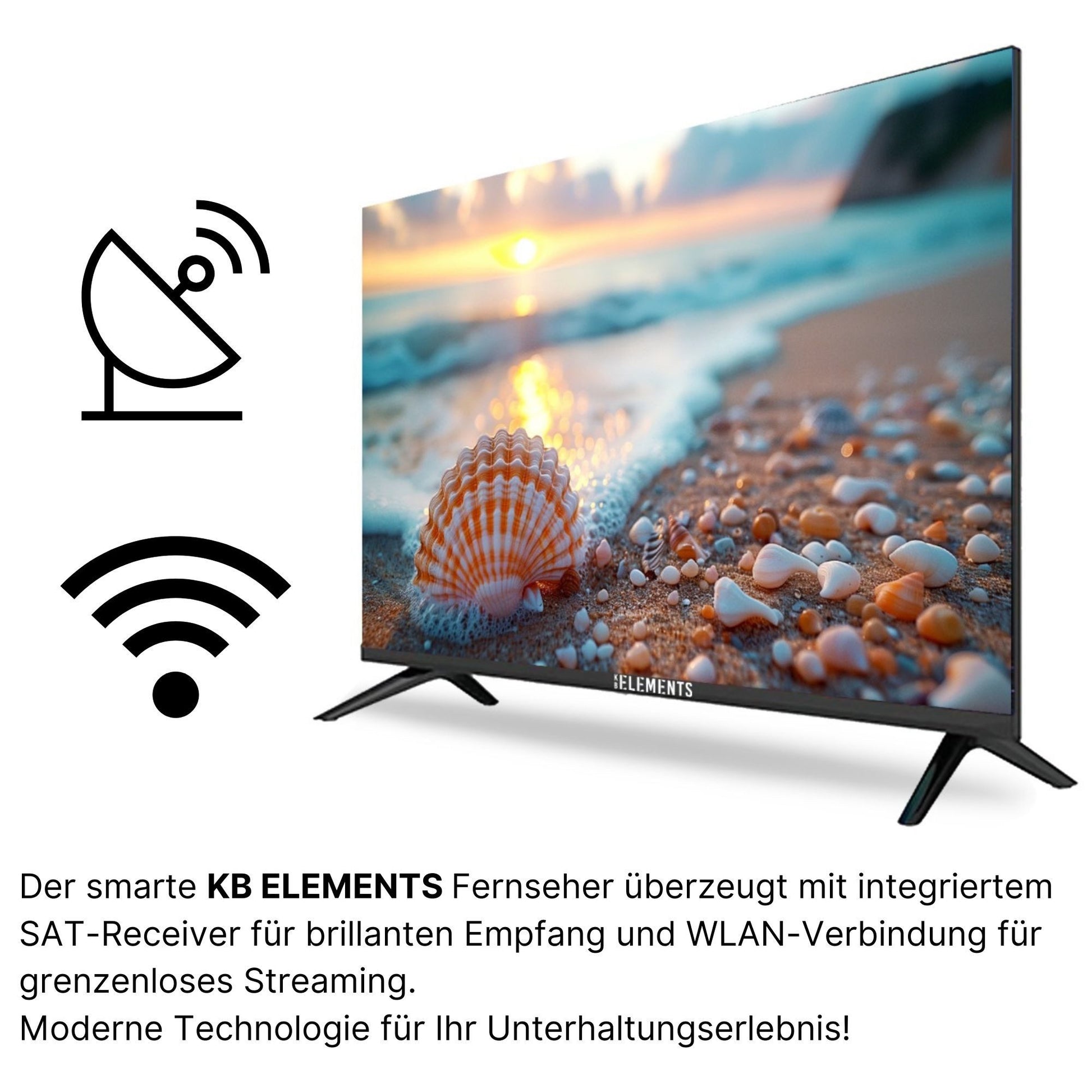 KB Elements LED-Fernseher Smart TV 109 cm/43 Zoll ELT43DE14S
