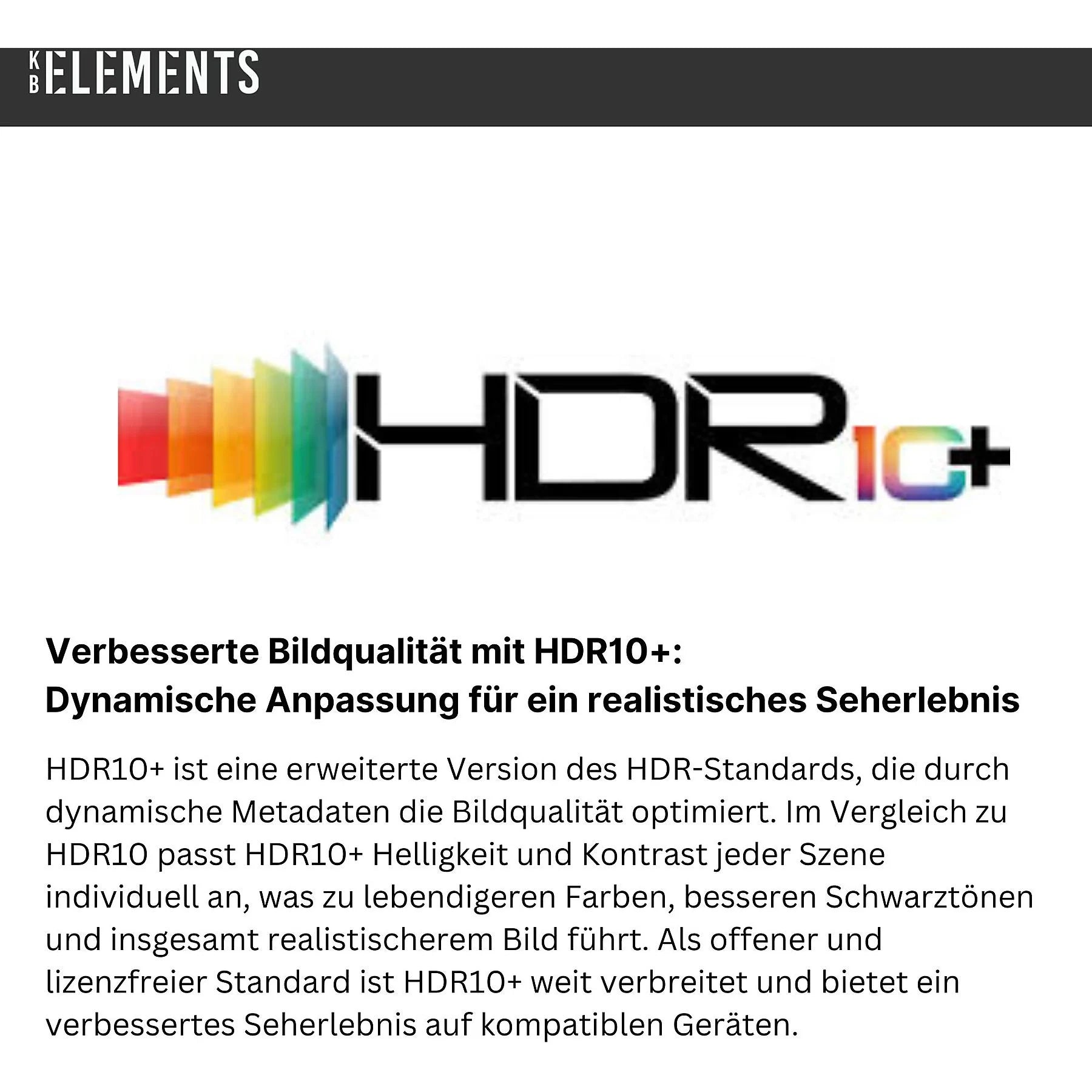 KB Elements QLED-Fernseher LED TV 85 Zoll / 215 cm, QLED 4K, SMART TV