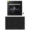 KB ELEMENTS Herdset 2-teilig ELK75DV2 ELK105PF Backofen Touch Display Induktion 77 cm 5 Zonen Schwarz Silber KB ELEMENTS