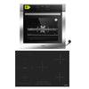 KB ELEMENTS Herdset 2-teilig ELK75DV3 ELK105PF Backofen Touch Display Induktion 77 cm 5 Zonen Silber Edelstahl KB ELEMENTS