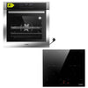 KB ELEMENTS Herdset 2-teilig ELK75DV3 ELK60FB1 Backofen Touch Display Induktion 2 Flexzonen Silber Edelstahl KB ELEMENTS