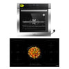 KB ELEMENTS Herdset 2-teilig ELK75DV3 ELK106PF Backofen Touch Display Induktion 90 cm 5 Zonen Silber Edelstahl KB ELEMENTS