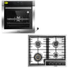 KB ELEMENTS Herdset 2-teilig ELK75DV3 ELK60GH2 Backofen Touch Display Gaskochfeld 60 cm 4 Brenner Silber Edelstahl KB ELEMENTS