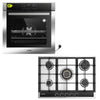KB ELEMENTS Herdset 2-teilig ELK75DV3 ELK70GH1 Backofen Touch Display Gaskochfeld 70 cm 5 Brenner Silber Edelstahl KB ELEMENTS