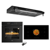 KB ELEMENTS Herdset 3-teilig ELK75EV1P ELK106PF ELK156S90B – Backofen Induktionskochfeld 90cm Dunstabzugshaube 90cm Schwarz