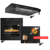 KB ELEMENTS Herdset 3-teilig ELK75EV1P ELK112AS ELK156S60B – Backofen Induktionskochfeld AntiScratch Schuko Dunstabzugshaube 60 cm Schwarz