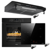 KB ELEMENTS Herdset 3-teilig ELK75EV1P ELK60PB1 ELK156S60B – Backofen Induktionskochfeld Schuko Dunstabzugshaube 60 cm Schwarz