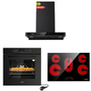 KB ELEMENTS Herdset 3-teilig ELK75EV1P ELK77CR1 ELK151H80 – Backofen 60 cm Glaskeramikkochfeld 77 cm Kopffreihaube 80 cm Schwarz