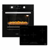KB ELEMENTS Herdset 2-teilig ELK75EV2P ELK105PF – Einbaubackofen 60 cm Induktionskochfeld 77 cm 5 Zonen Schwarz Silber