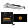 KB ELEMENTS Herdset 3-teilig ELK75EV2P ELK106PF ELK156S90S – Backofen Induktionskochfeld 90cm Dunstabzugshaube 90cm Schwarz Silber
