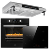 KB ELEMENTS Herdset 3-teilig ELK75EV2P ELK60FB1 ELK156S60S – Backofen Induktionskochfeld Dunstabzugshaube Schwarz Silber