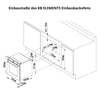 KB ELEMENTS Herdset 2-teilig – Einbaubackofen 60 cm + Glaskeramikkochfeld 77 cm | Air Fry, A+, Schwarz