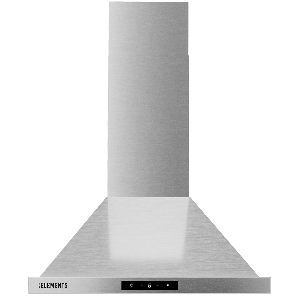 KB ELEMENTS Pyramiden-Dunstabzugshaube 60 cm Edelstahl – 650 m³/h, A+++, Touch- & Gestensteuerung