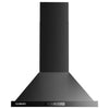 Pyramiden Dunstabzugshaube 60 cm Schwarz Glas – Seitenansicht elegantes Design KB ELEMENTS