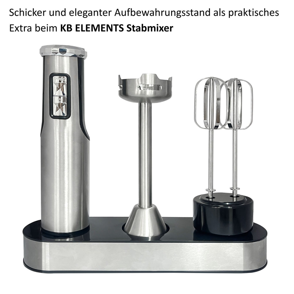 KB ELEMENTS Stabmixer, 800W Vol Kupfer Motor, LED Display, Titan Schneideklinge