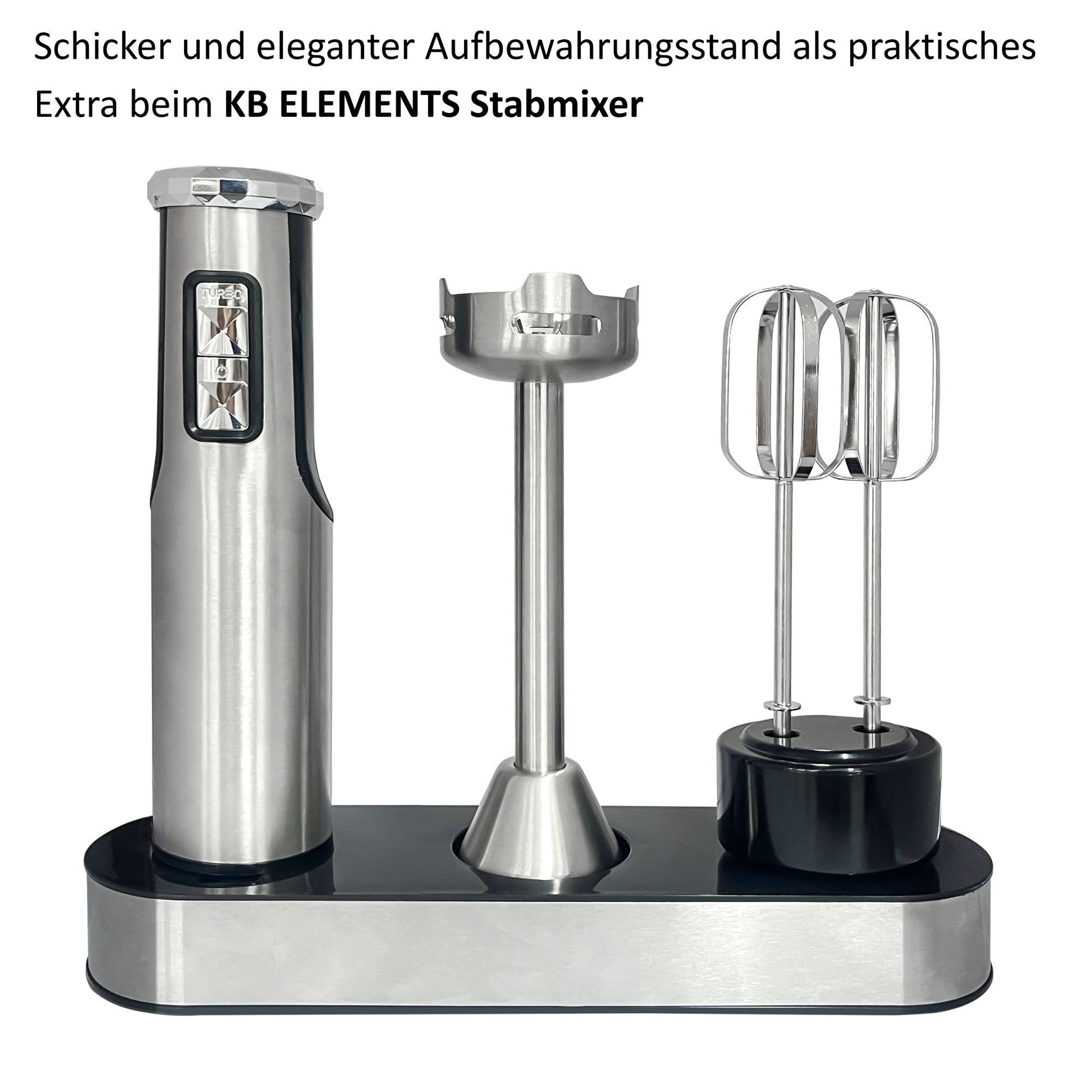 KB ELEMENTS Stabmixer, 800W Vol Kupfer Motor, LED Display, Titan Schneideklinge