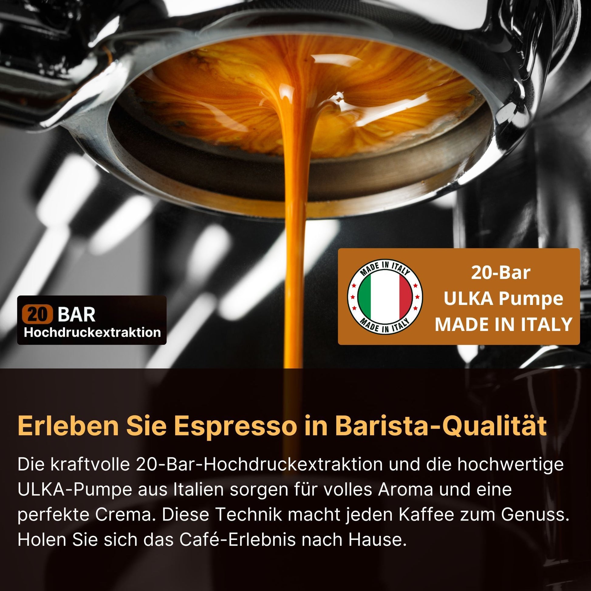 KB ELEMENTS ELK204CB Siebträgermaschine Schwarz Espressomaschine