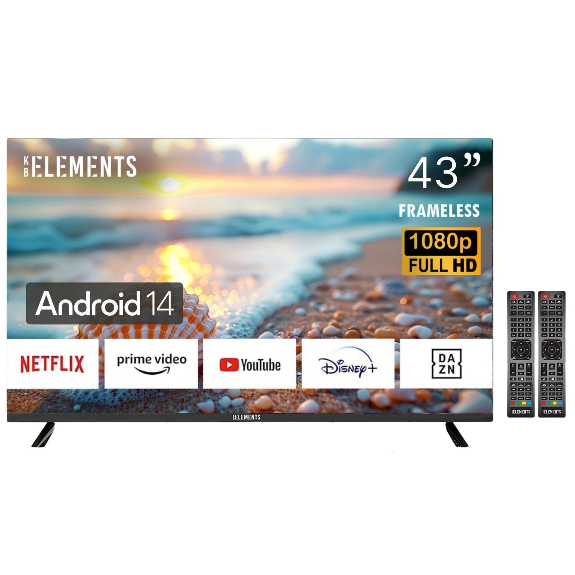 KB Elements LED-Fernseher Smart TV 109 cm/43 Zoll ELT43DE14S