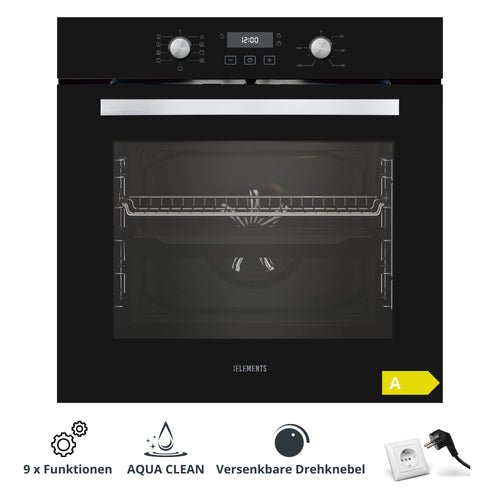 KB Elements Einbaubackofen 73 Liter, 60 cm Breit, AQUA CLEAN