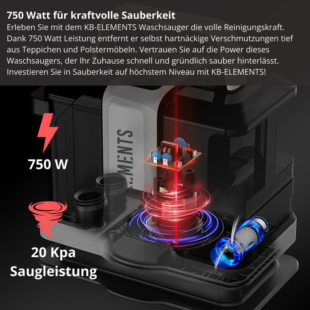 Wasch-Sauger Teppichreinigungsgerät, Polsterreiniger gerät, Waschsauger, ELK223VSW