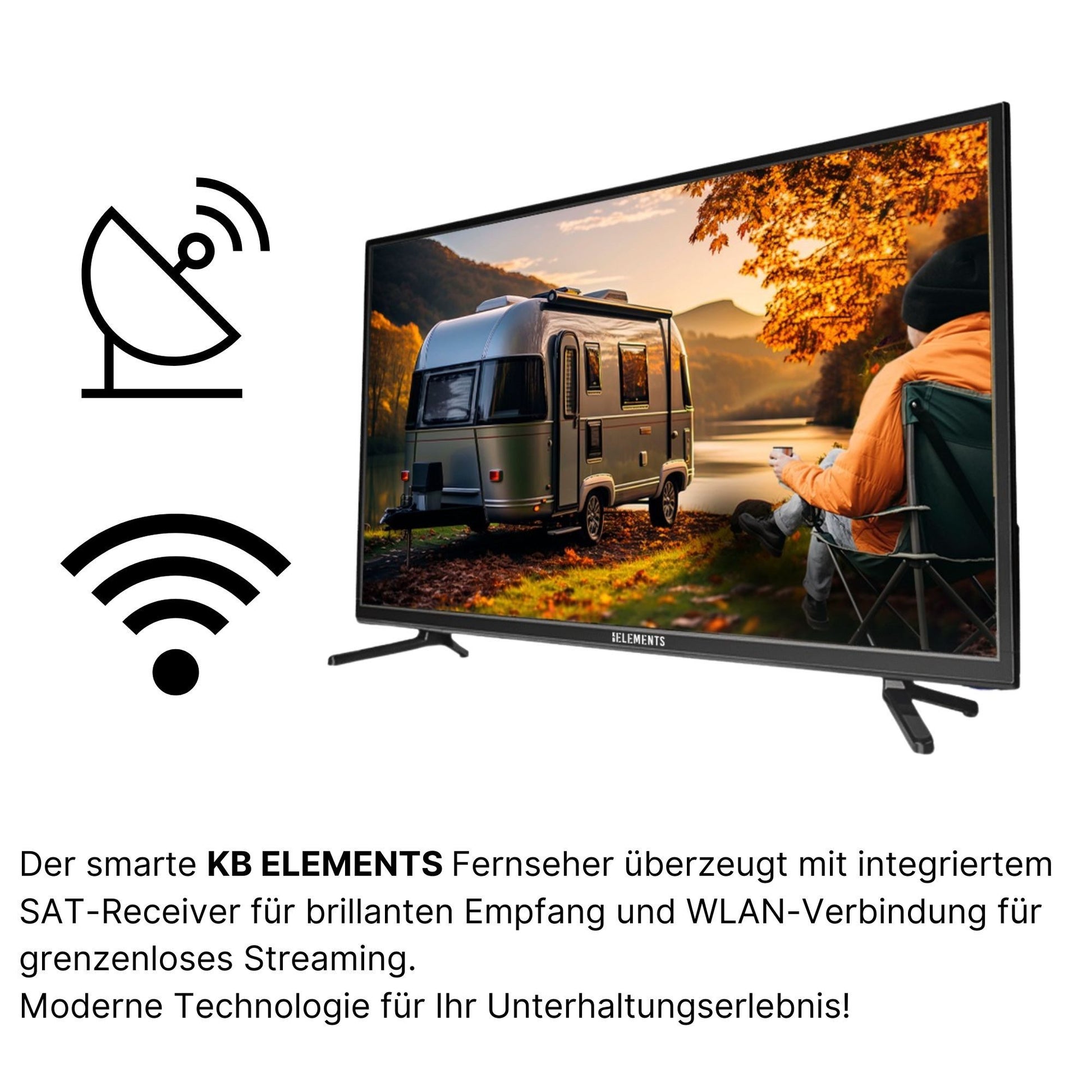 KB Elements LED-Fernseher Smart TV 60 cm/24 Zoll
