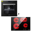 KB ELEMENTS Herdset 2-teilig ELK75DV2 ELK60CR1 Backofen Touch Display Glaskeramikkochfeld Dunkelgrau KB ELEMENTS