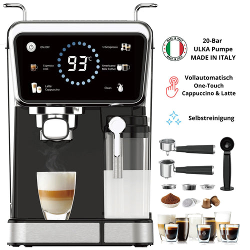 KB ELEMENTS ELK204CB Siebträgermaschine Schwarz Espressomaschine
