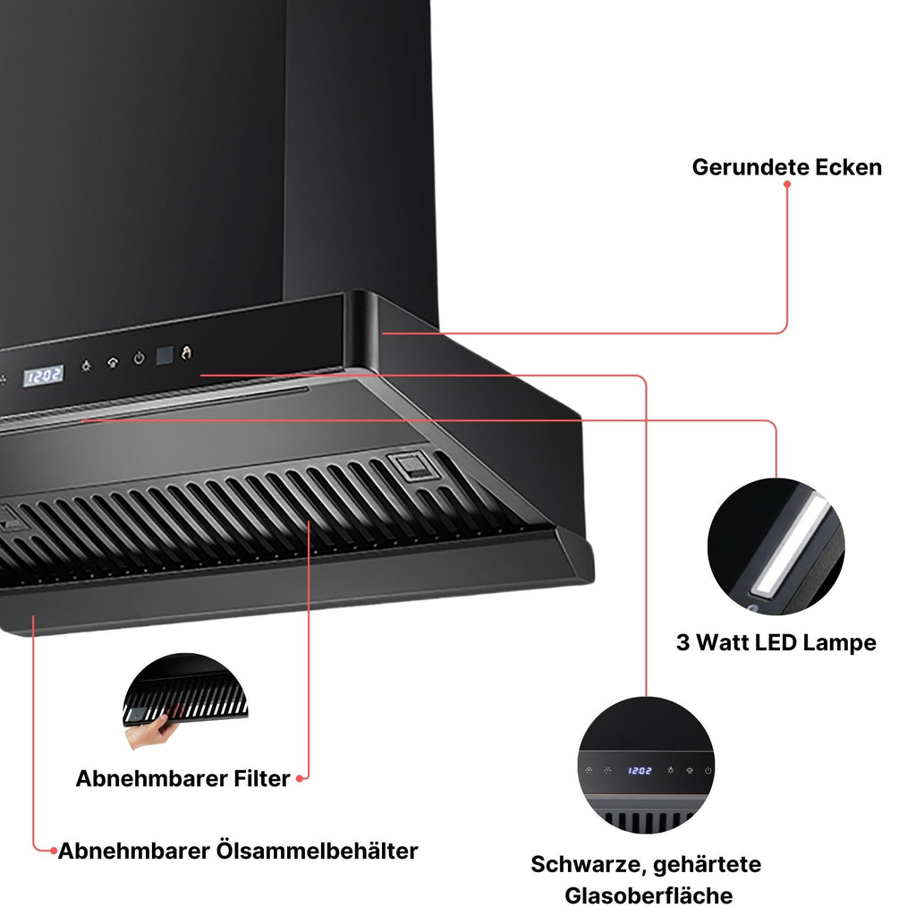 KB Elements Wandhaube Dunstabzugshaube 80 CM, ELK151H80