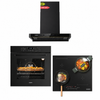 KB ELEMENTS Herdset 3-teilig ELK75EV1P ELK111AS ELK150H60 – Backofen Induktionskochfeld AntiScratch Kopffreihaube 60 cm Schwarz