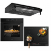 KB ELEMENTS Herdset 3-teilig ELK75EV1P ELK111AS ELK156S60B – Backofen Induktionskochfeld AntiScratch Dunstabzugshaube 60 cm Schwarz