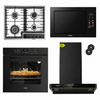 KB ELEMENTS Herdset 4-teilig ELK75EV1P ELK60GH2 ELK150H60 ELK25MB1 Backofen Gaskochfeld Kopffreihaube Mikrowelle KB ELEMENTS