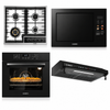 KB ELEMENTS Herdset 4-teilig ELK75EV1P ELK60GH2 ELK156S60B ELK25MB1 Backofen Gaskochfeld Haube Mikrowelle KB ELEMENTS