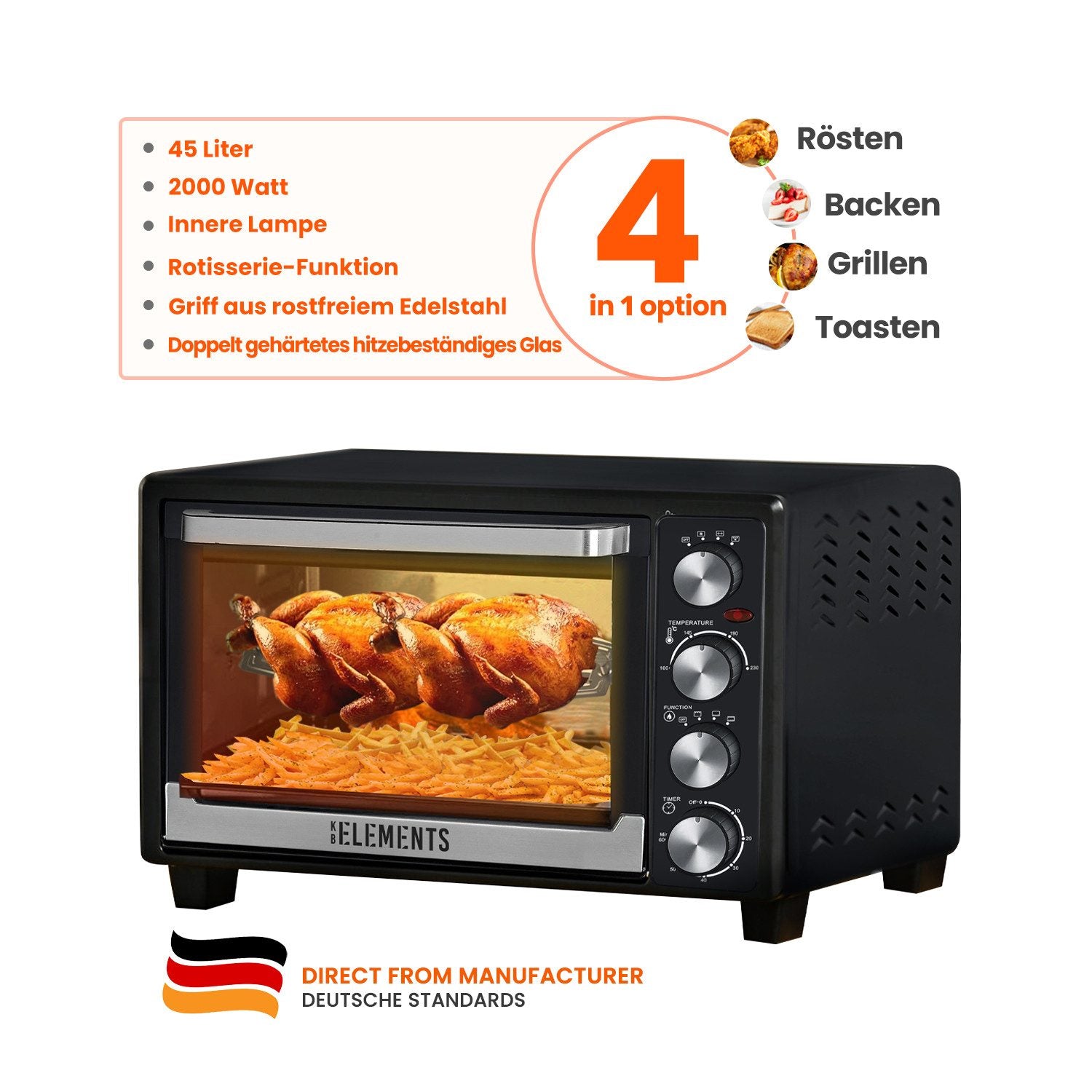 KB ELEMENTS Minibackofen ELK45V1