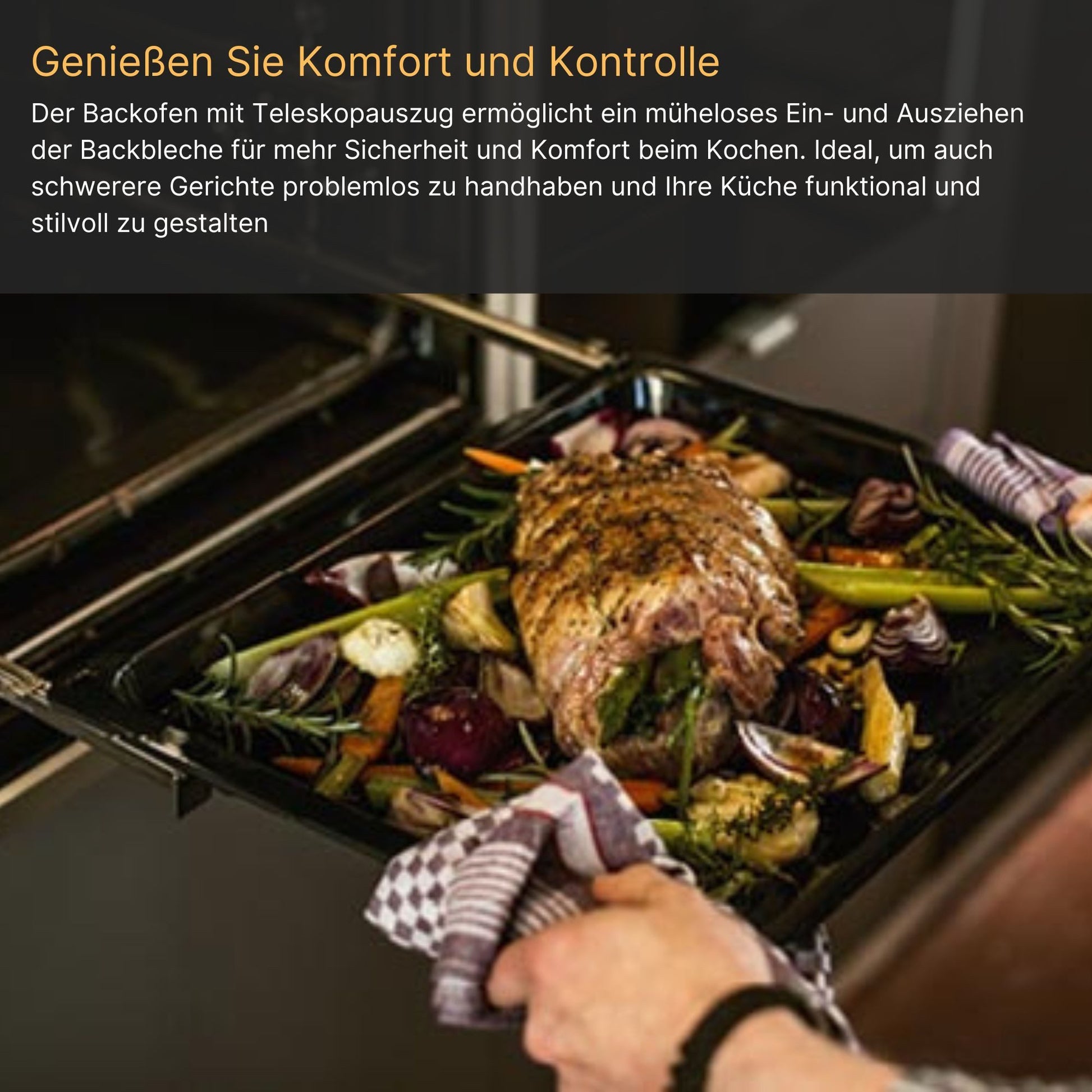 KB-ELEMENTS 70 Liter Einbaubackofen ELK70EV3