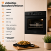 11 Backfunktionen Einbaubackofen ELK75EV1P – Übersicht Ober- Unterhitze Umluft Grill KB ELEMENTS