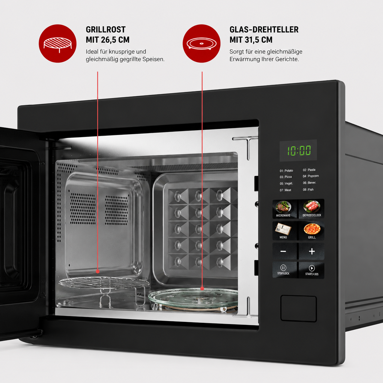 Grillrost Zubehör Einbau-Mikrowelle ELK25MB1 KB ELEMENTS