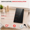 Induktionskochfeld 3500 W 9 Leistungsstufen PowerBoost – KB ELEMENTS Domino 30 cm Schwarz