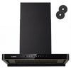Kopffreihaube 60 cm Schwarz KB ELEMENTS ELK150H60 – 1350 m³/h Selbstreinigung A+ Abluft Umluft